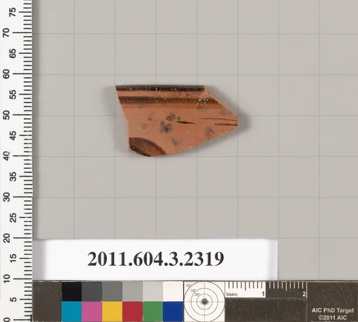 Terracotta rim fragment of a kylix: eye-cup (drinking cup)