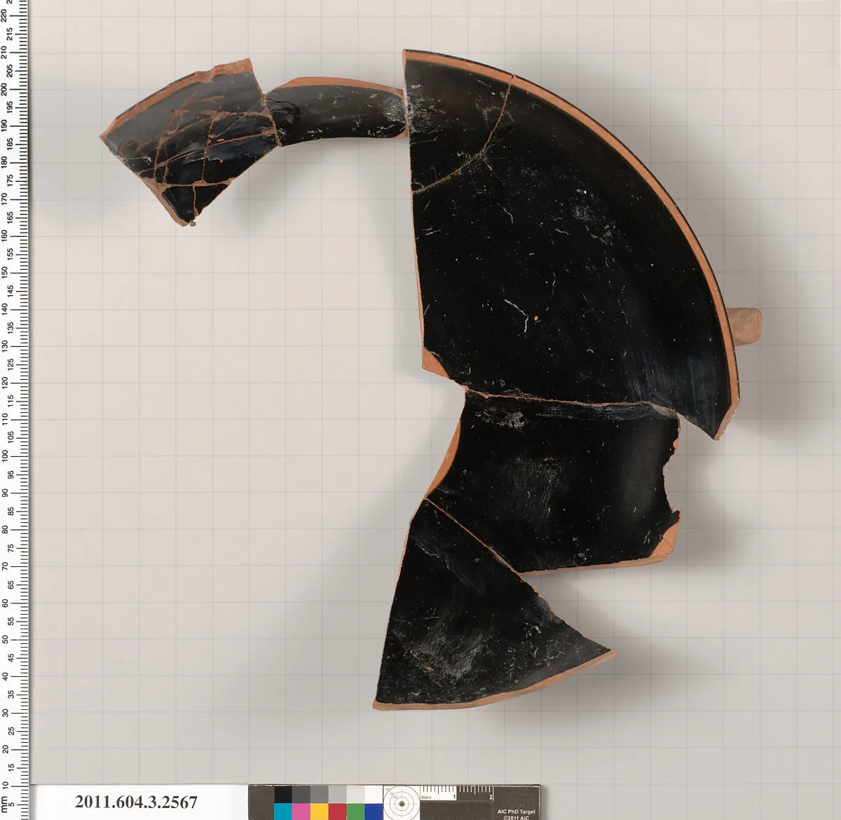 Terracotta fragment of a kylix: eye-cup (drinking cup) — Unknown