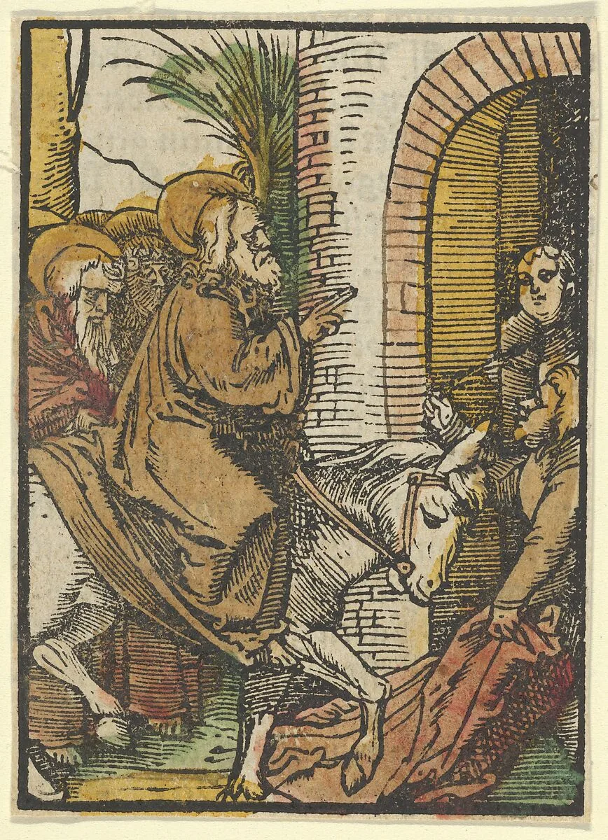 The Entry into Jerusalem, from Das Plenarium — Hans Schäufelein|Adam Petri