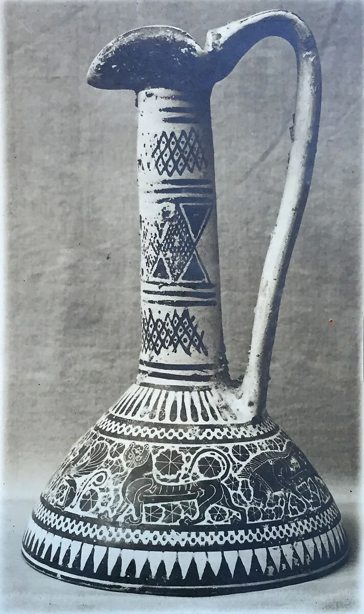 Terracotta oinochoe (wine jug) — Sydney Cluster