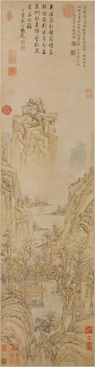 明 陸治 種菊圖 軸|Planting Chrysanthemums — Lu Zhi