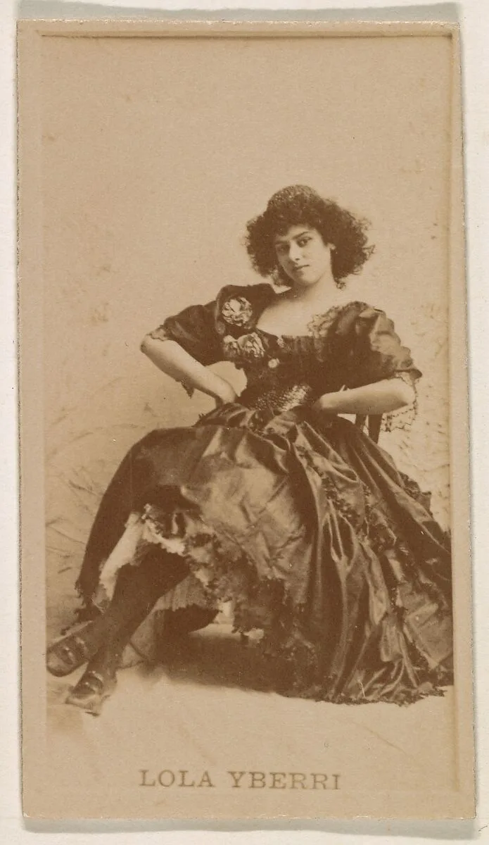 Lola Yberri, from the Actresses series (N245) issued by Kinney Brothers to promote Sweet Caporal Cigarettes — Kinney Brothers Tobacco Company