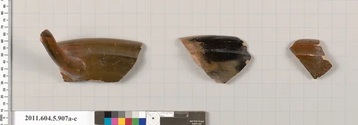 Terracotta fragments of a kylix (drinking cup)