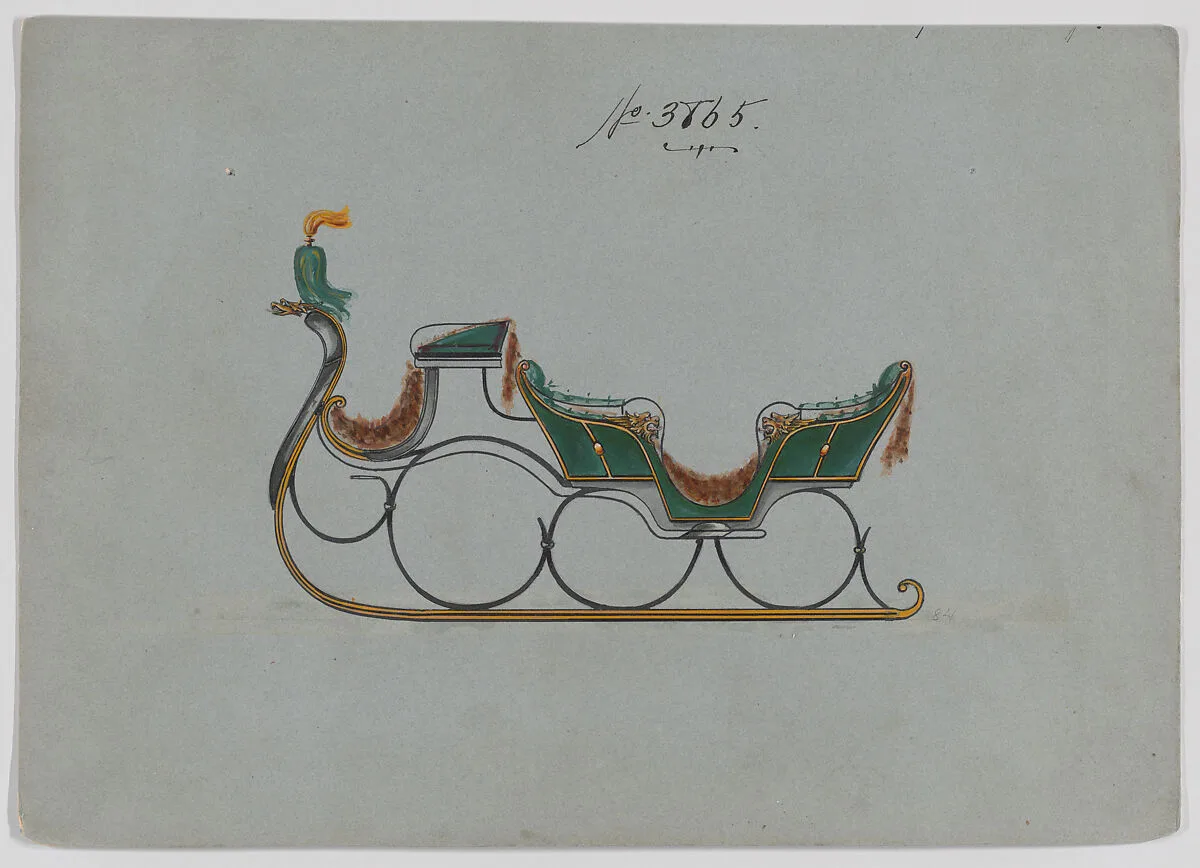 Design for Vis-a-Vis Sleigh, no. 3865 — Brewster & Co.|Herman Stahmer