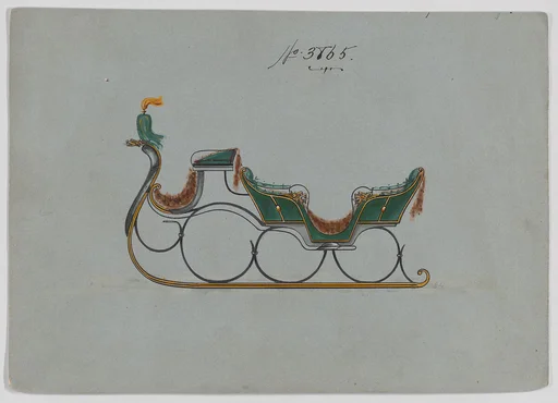 Design for Vis-a-Vis Sleigh, no. 3865