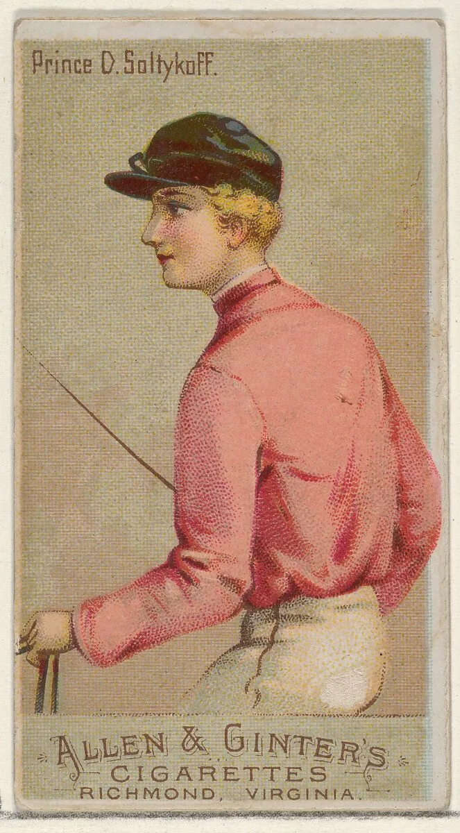 Prince D. Saltykoff, from the Racing Colors of the World series (N22a) for Allen & Ginter Cigarettes — Allen & Ginter
