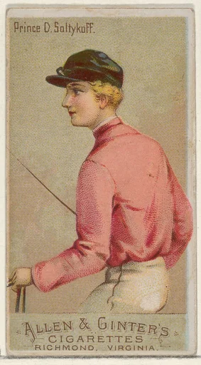 Prince D. Saltykoff, from the Racing Colors of the World series (N22a) for Allen & Ginter Cigarettes