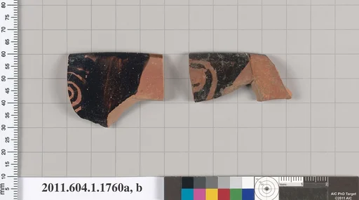 Terracotta rim fragments of kylikes(drinking cups)