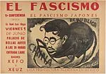 A poster advertising a meeting in Mexico City supported by the Liga Pro-cultura Alemana relating to the subject of how to combat Japanese Fascism — Isidoro Ocampo, Mexican|Taller de Gráfica Popular