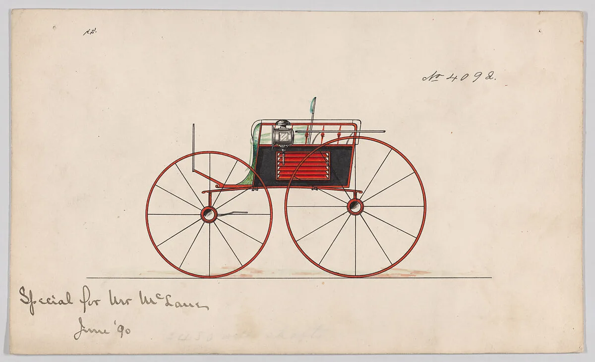 Design for Dos-a-Dos Phaeton, no. 4092 — Brewster & Co.|Herman Stahmer