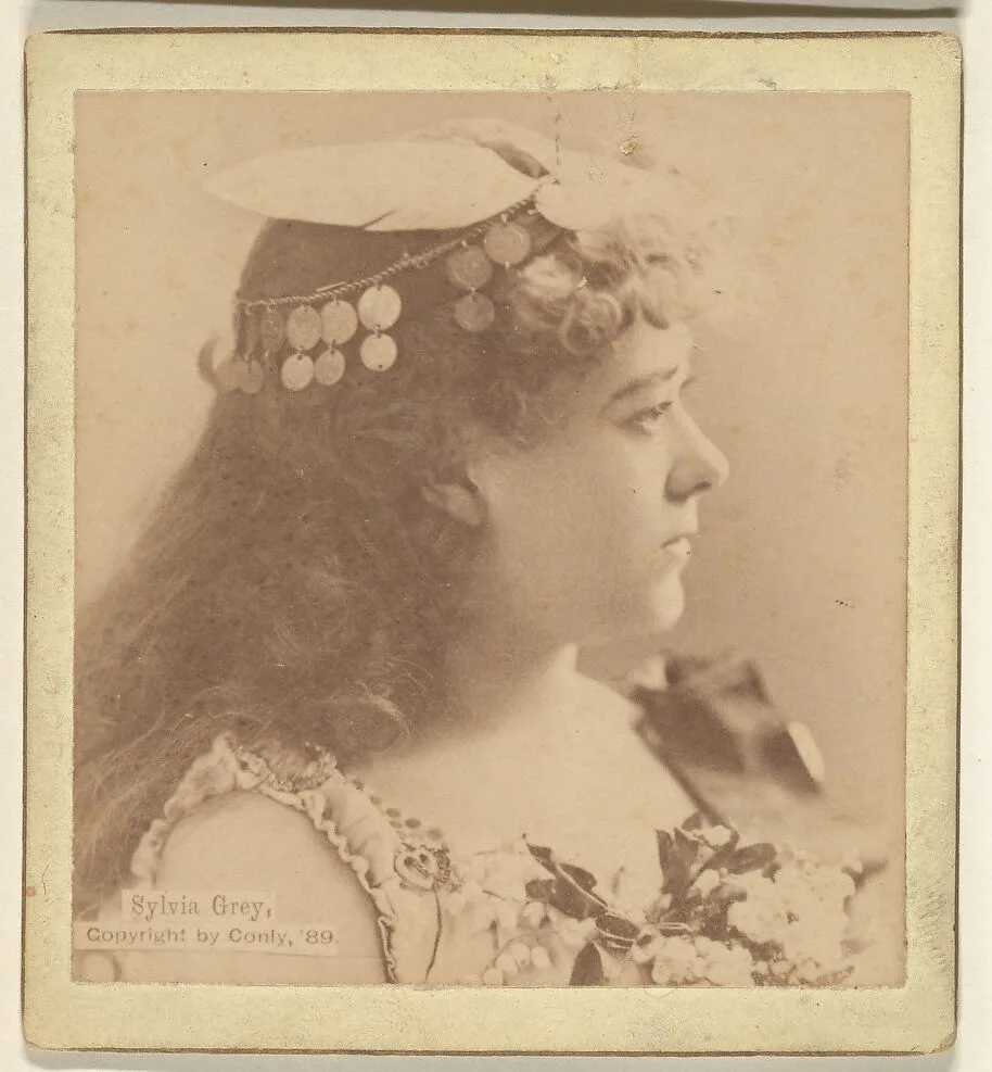 Sylvia Grey, from the Actresses series (N246), Type 2, issued by Kinney Brothers to promote Sporting Extra Cigarettes — Kinney Brothers Tobacco Company|Conly