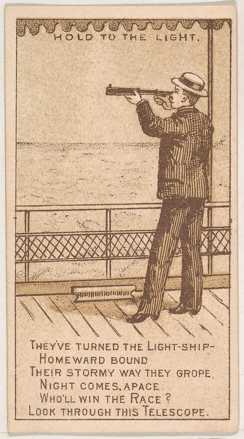 They've Turned the Light-Ship Homeward Bound..., from the Magic Changing Cards series (N223) issued by Kinney Tobacco Company — Kinney Brothers Tobacco Company