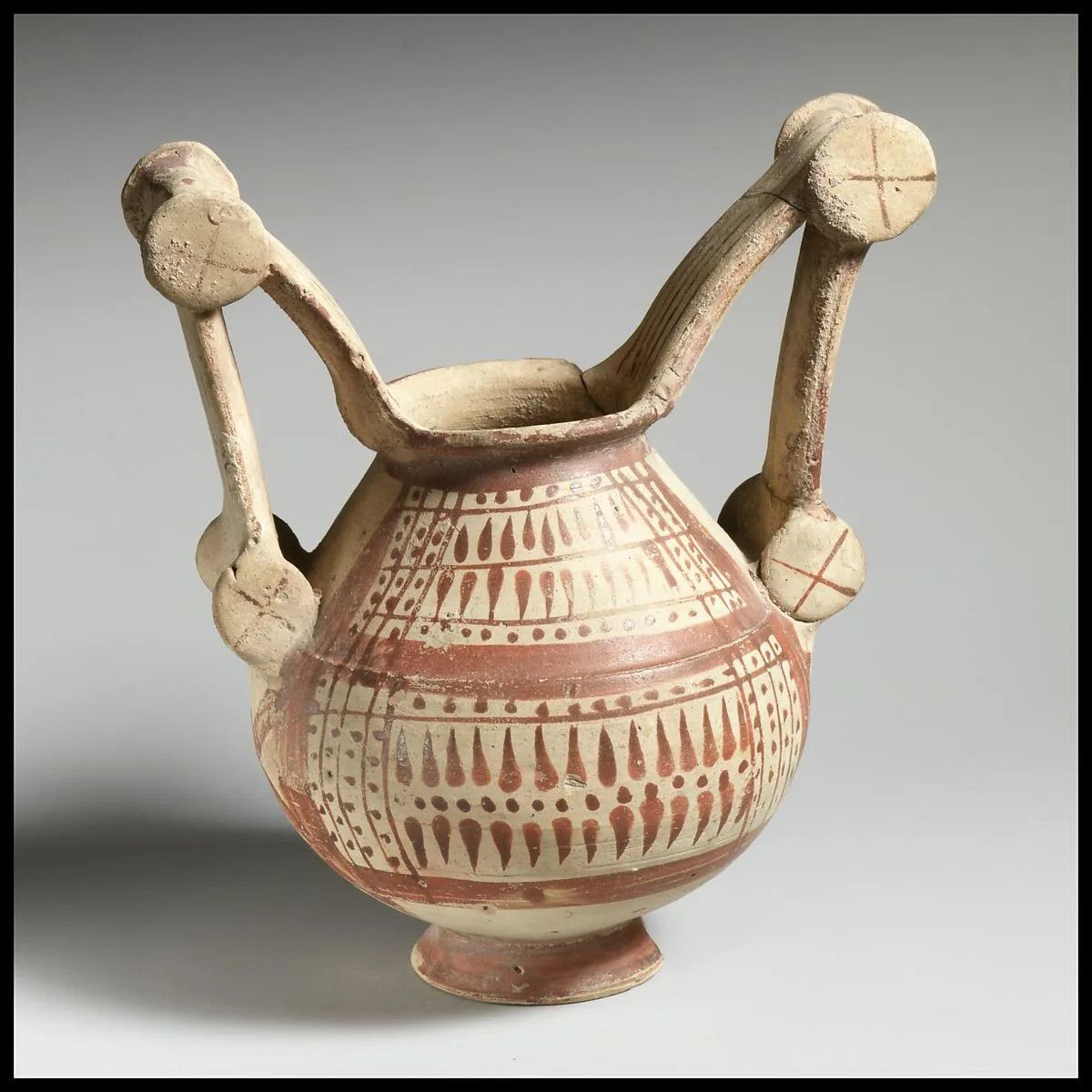 Terracotta trozella (two-handled jar) — Unknown
