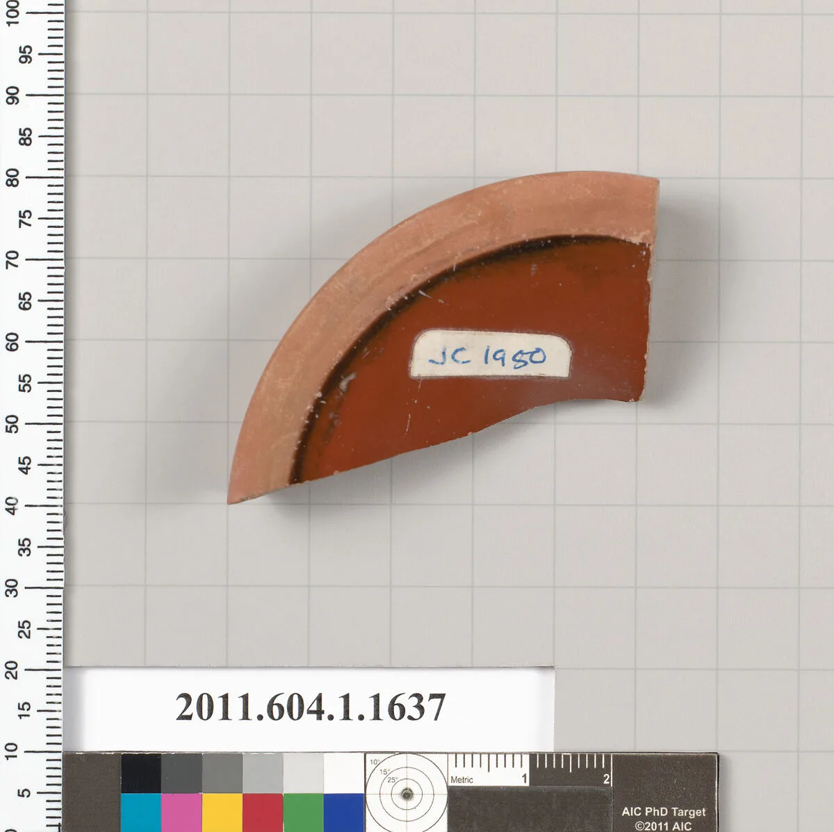 Terracotta fragment of a kylix (drinking cup) — Unknown