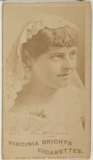 Card 423, Miss Whiteman, from the Actors and Actresses series (N45, Type 1) for Virginia Brights Cigarettes