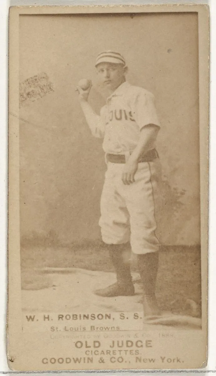 William H. "Yank" Robinson, Shortstop, St. Louis Browns, from the Old Judge series (N172) for Old Judge Cigarettes — Goodwin & Company