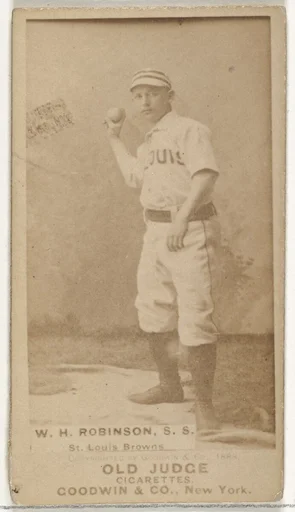 William H. "Yank" Robinson, Shortstop, St. Louis Browns, from the Old Judge series (N172) for Old Judge Cigarettes