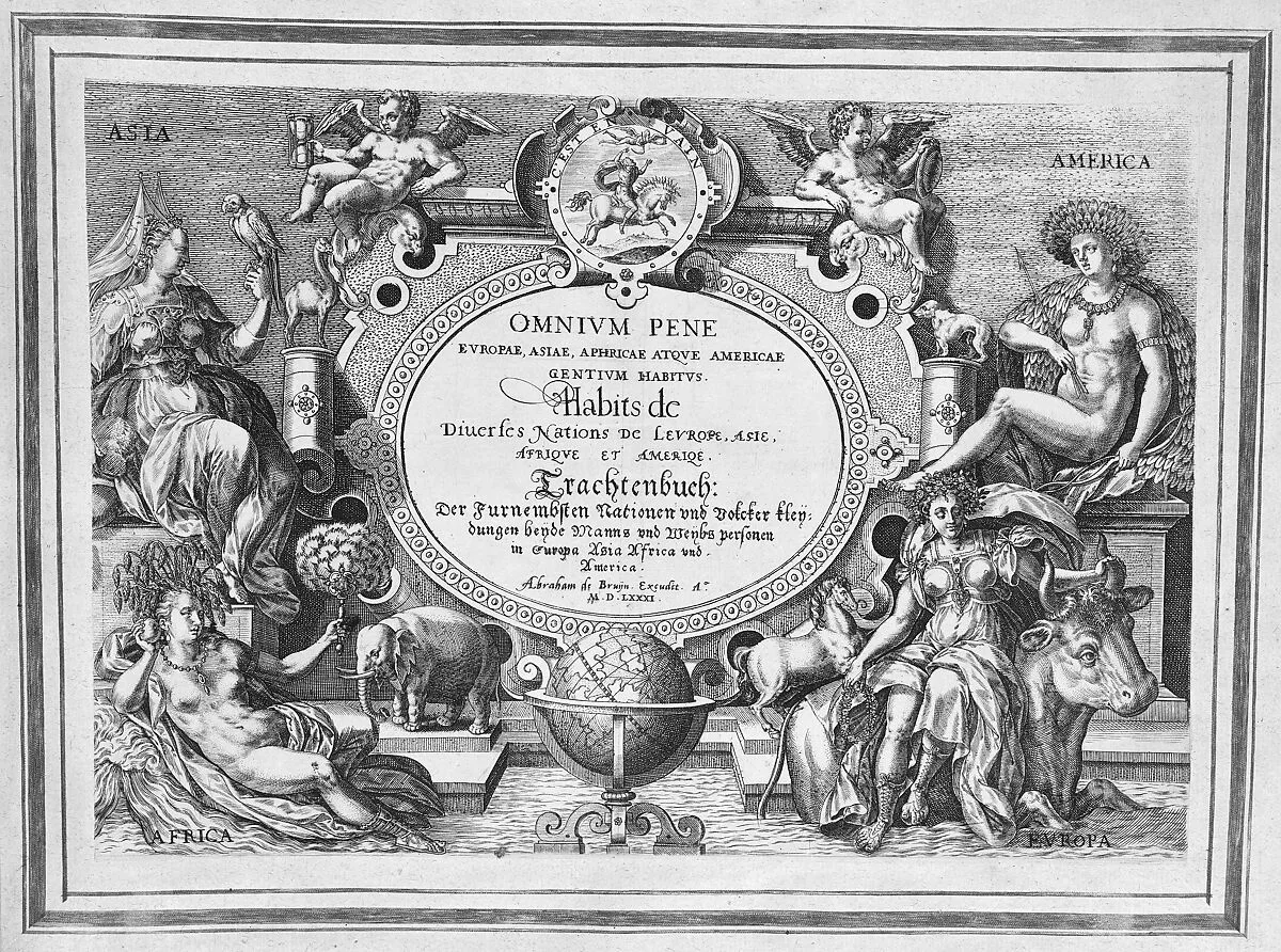 Habitus variarum orbis gentium / Omnium pene Europae, Asiae, Aphricae atque Americae Gentium Habitus — Abraham de Bruyn|Jean Jacques Boissard|Caspar Rutz|Julius Goltzius|Joos de Bosscher