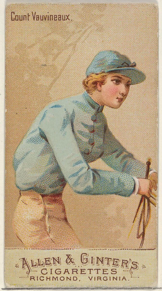 Count Vauvineaux, from the Racing Colors of the World series (N22b) for Allen & Ginter Cigarettes — Allen & Ginter