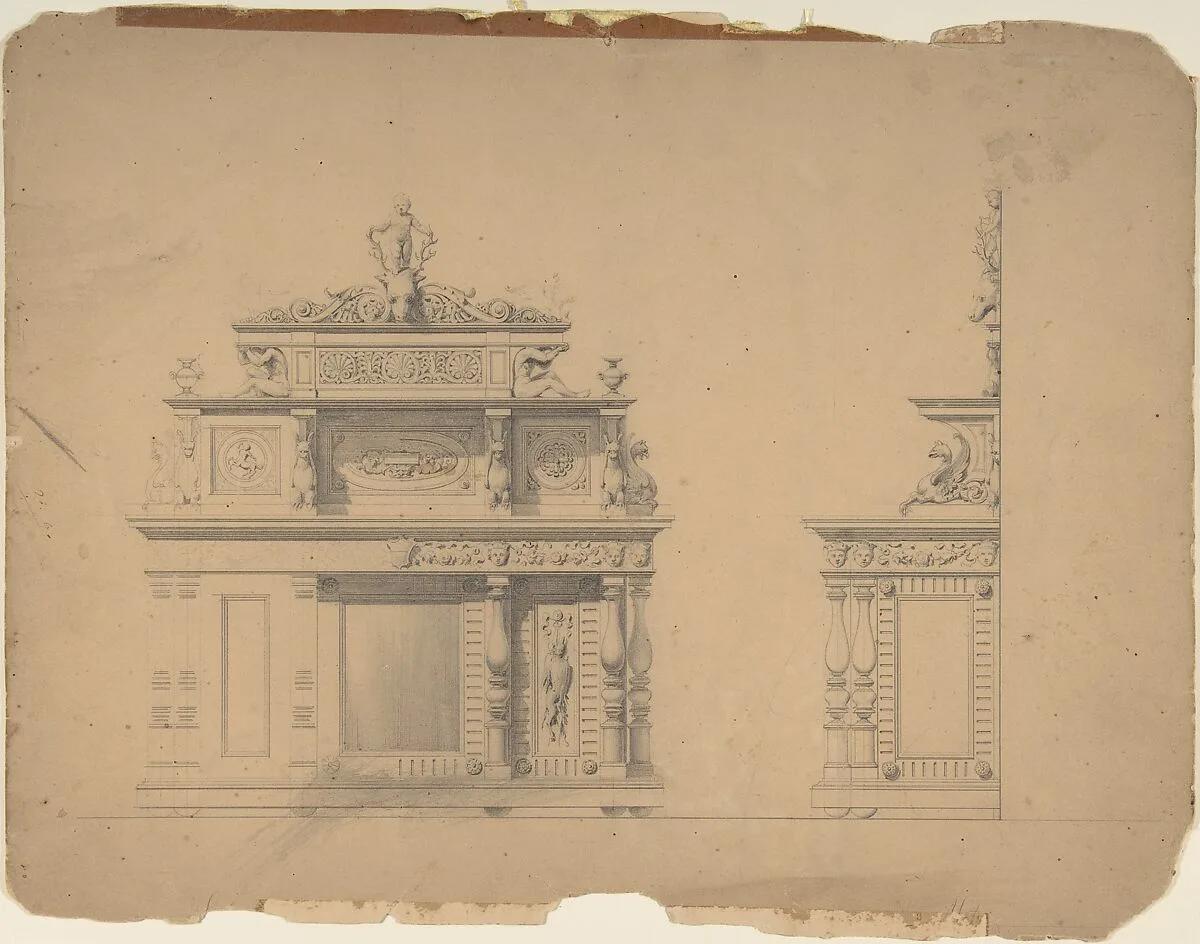 Furniture Designs — Anonymous, Italian, 19th century