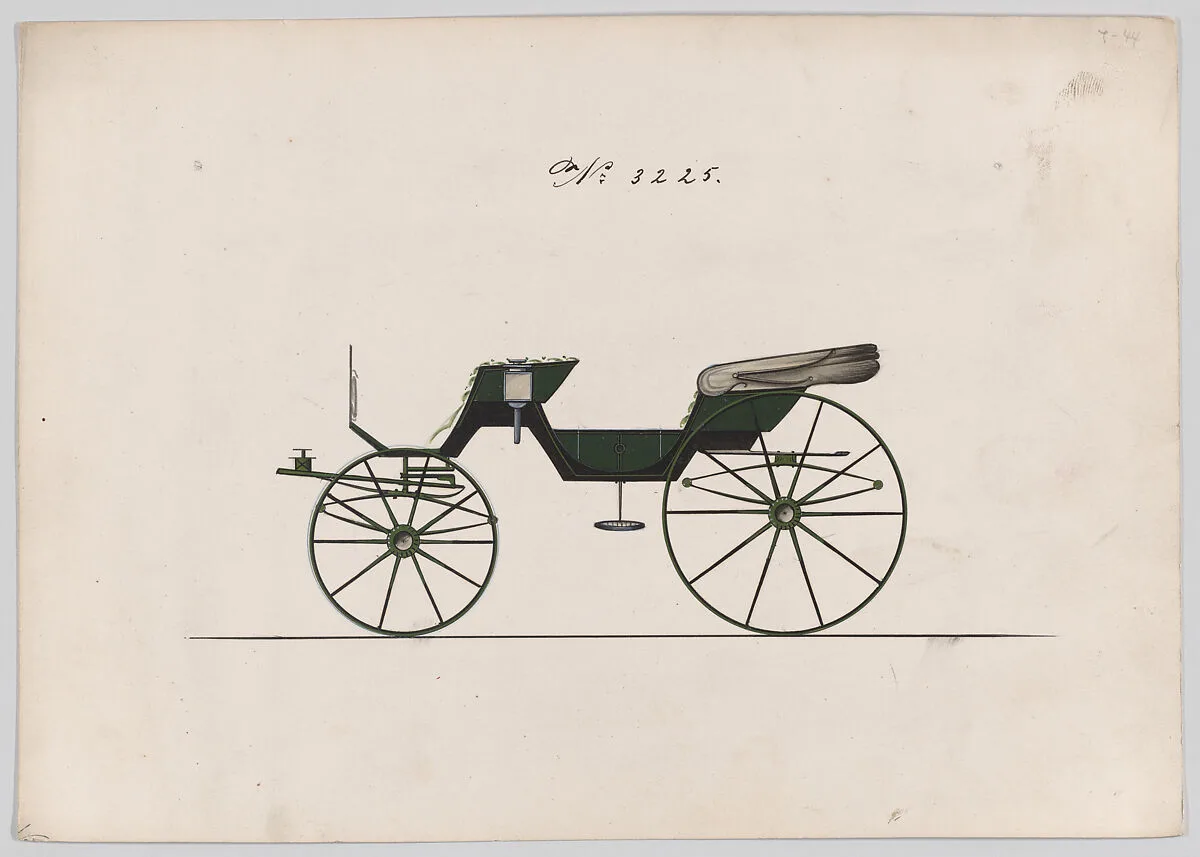 Design for Cabriolet (?) Phaeton, no. 3225 — Brewster & Co.