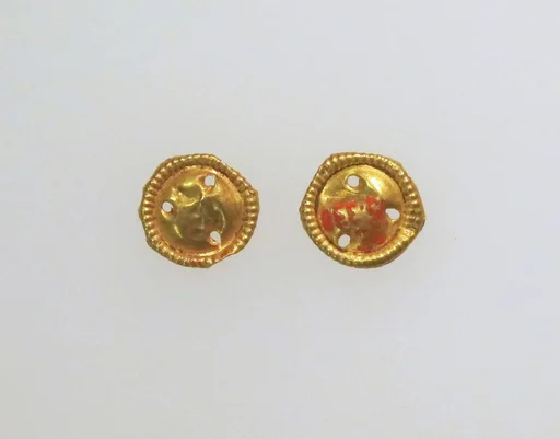 Bead ornaments, 2 discs