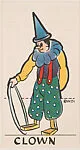 Clown, bakery insert card from the Pinocchio Circus Performers series (D64) — Walt Disney Productions