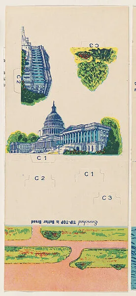 United States Capitol, bakery insert card from the Famous American Shrines series (D29), issued by the Ward Baking Company — Ward Baking Company