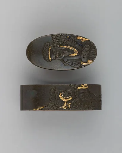 Sword-Hilt Collar and Pommel (Fuchigashira)