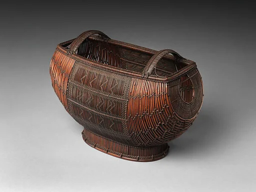 阪口宗斎造 牛形花籃|Flower Basket (Hanakago)