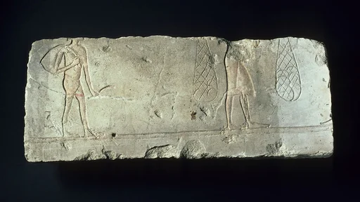 Relief with two laborers