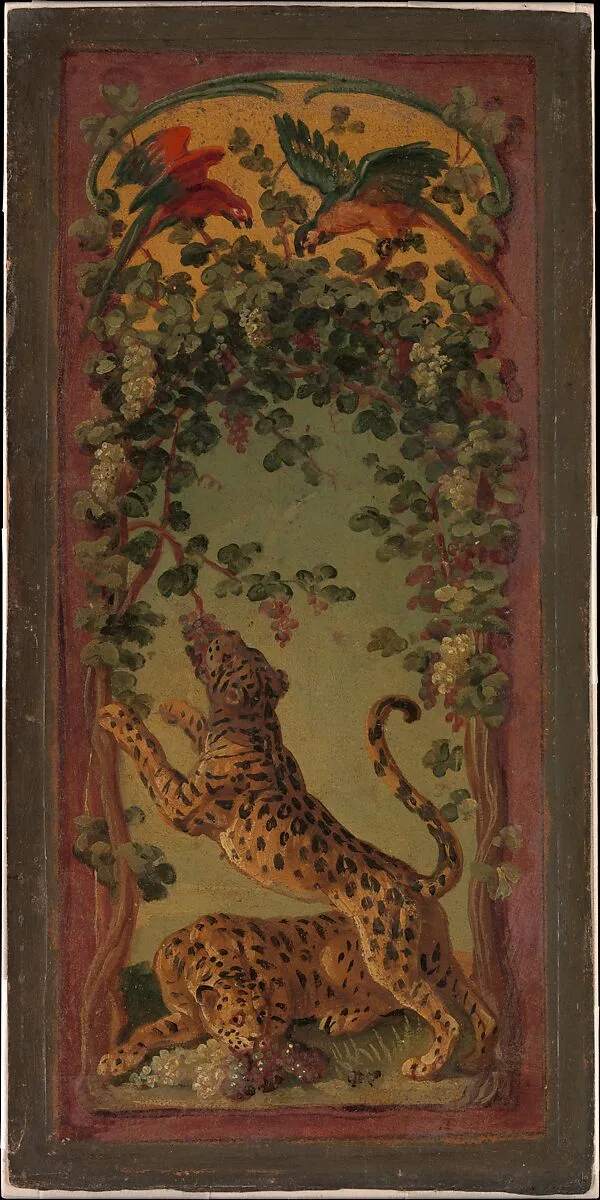 Panthers of Bacchus Eating Grapes — Alexandre François Desportes