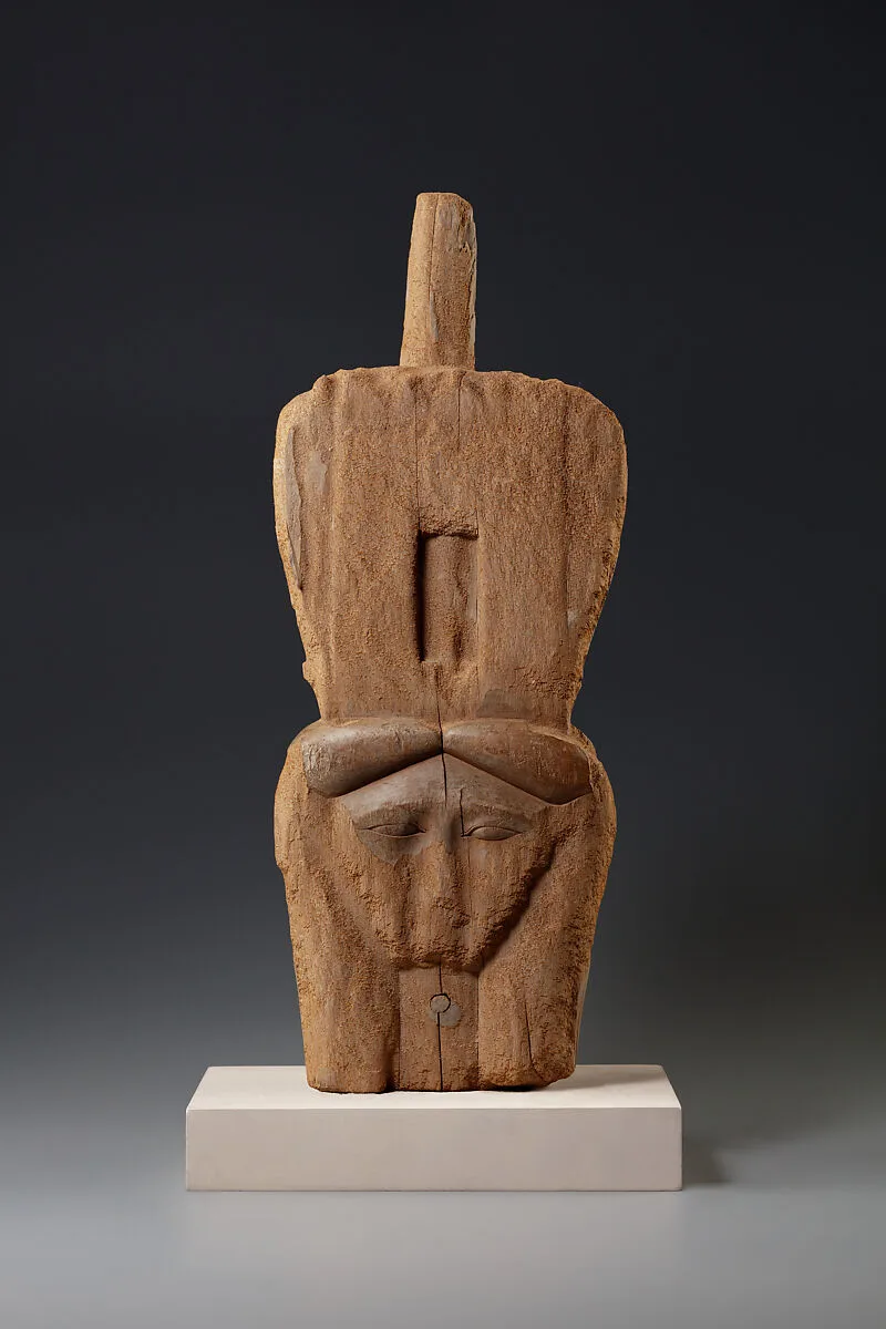 Wooden Hathor column for a shrine — Unknown