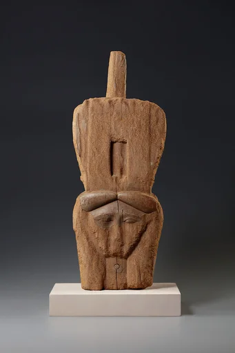 Wooden Hathor column for a shrine