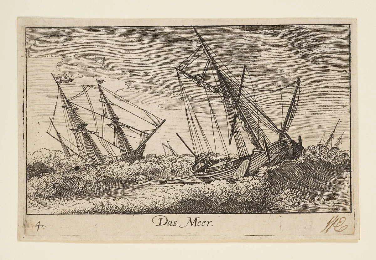 The Sea (Das Meer) — Wenceslaus Hollar