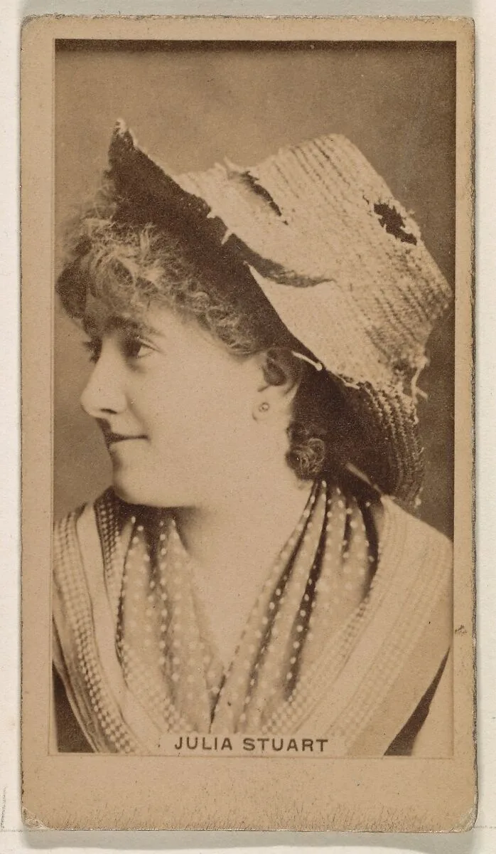Julia Stuart, from the Actresses series (N245) issued by Kinney Brothers to promote Sweet Caporal Cigarettes — Kinney Brothers Tobacco Company