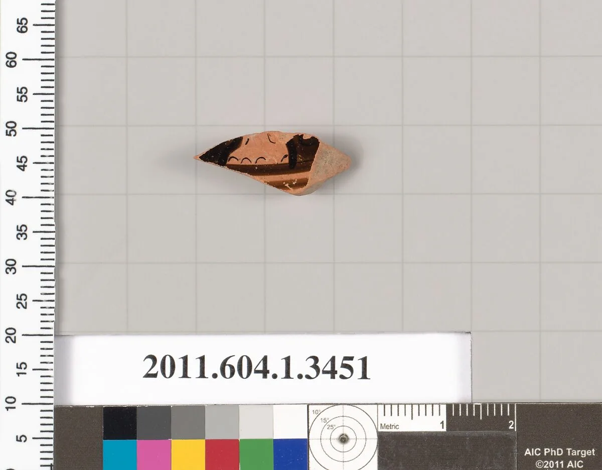 Terracotta fragment of a kylix (drinking cup) — Unknown