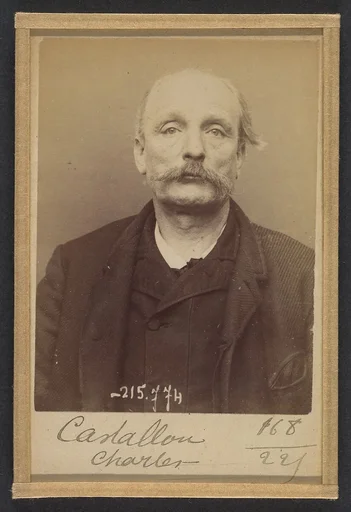 Castallou. Charles. 53 ans, né le 4/10/41 à Paris IIe. Tapissier. Anarchiste. 16/3/94.