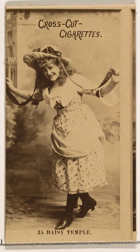 Card Number 35, Daisy Temple, from the Actors and Actresses series (N145-2) issued by Duke Sons & Co. to promote Cross Cut Cigarettes — W. Duke, Sons & Co.