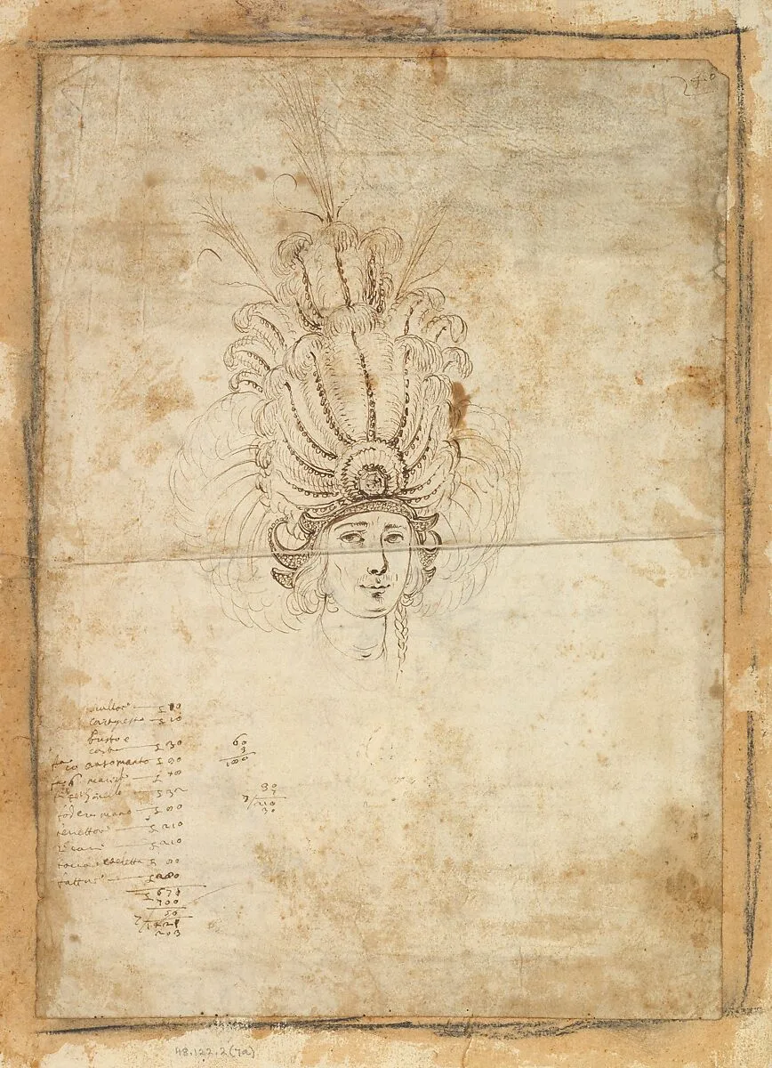 Design for a Man's Headdress — Baccio del Bianco