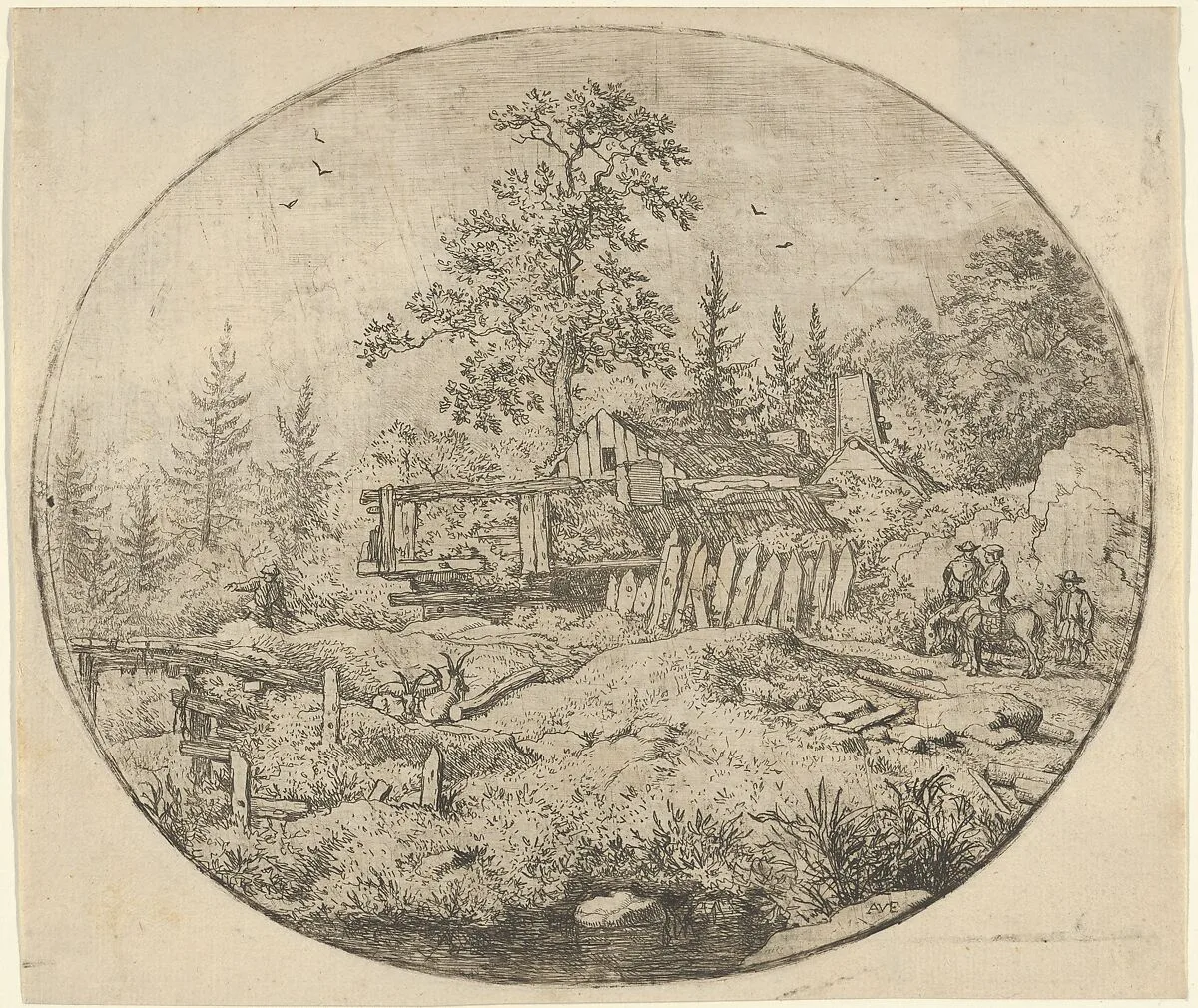 The Landscape with the Wooden Bridge — Allart van Everdingen
