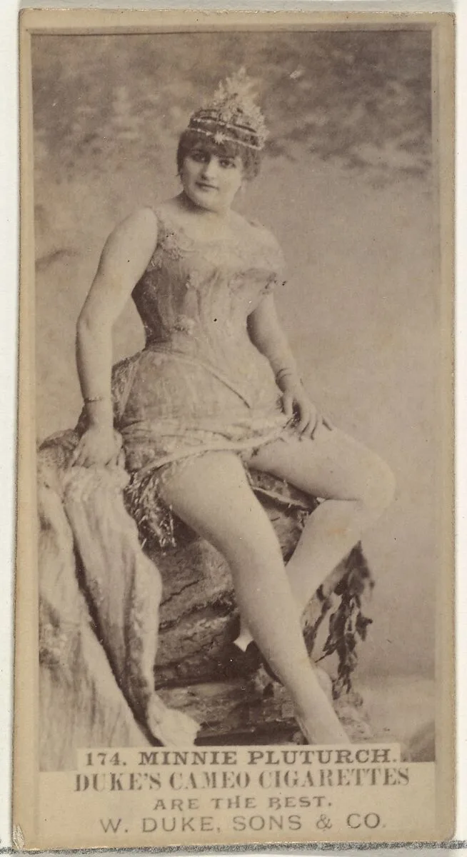 Card Number 174, Minnie Pluturch, from the Actors and Actresses series (N145-5) issued by Duke Sons & Co. to promote Cameo Cigarettes — W. Duke, Sons & Co.