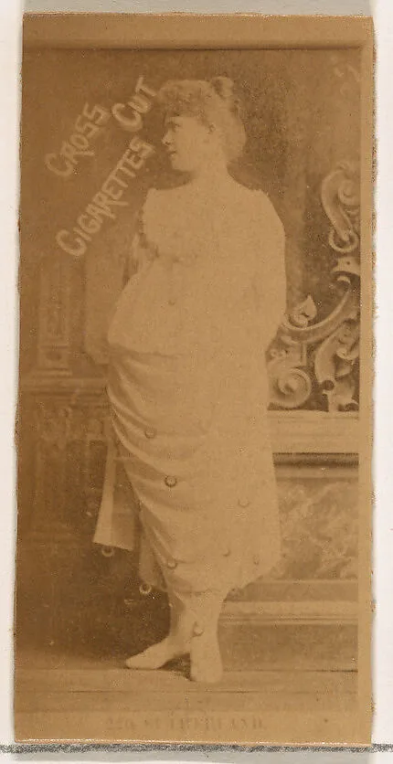 Sutherland, from the Actors and Actresses series (N145-2) issued by Duke Sons & Co. to promote Cross Cut Cigarettes — W. Duke, Sons & Co.