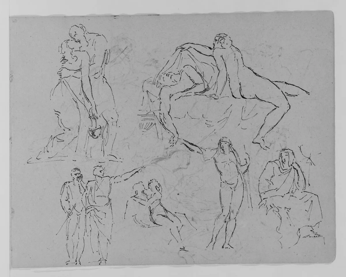 Six Figure Studies (from Sketchbook) — Thomas Sully
