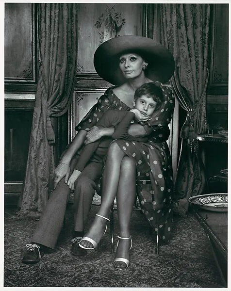 Sophia Loren with Her Son Eduardo — Yousuf Karsh