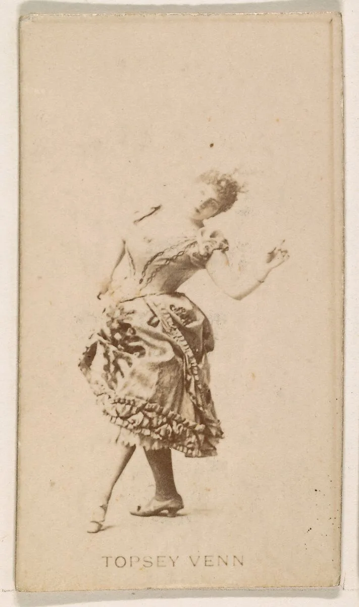 Topsey Venn, from the Actresses series (N245) issued by Kinney Brothers to promote Sweet Caporal Cigarettes — Kinney Brothers Tobacco Company