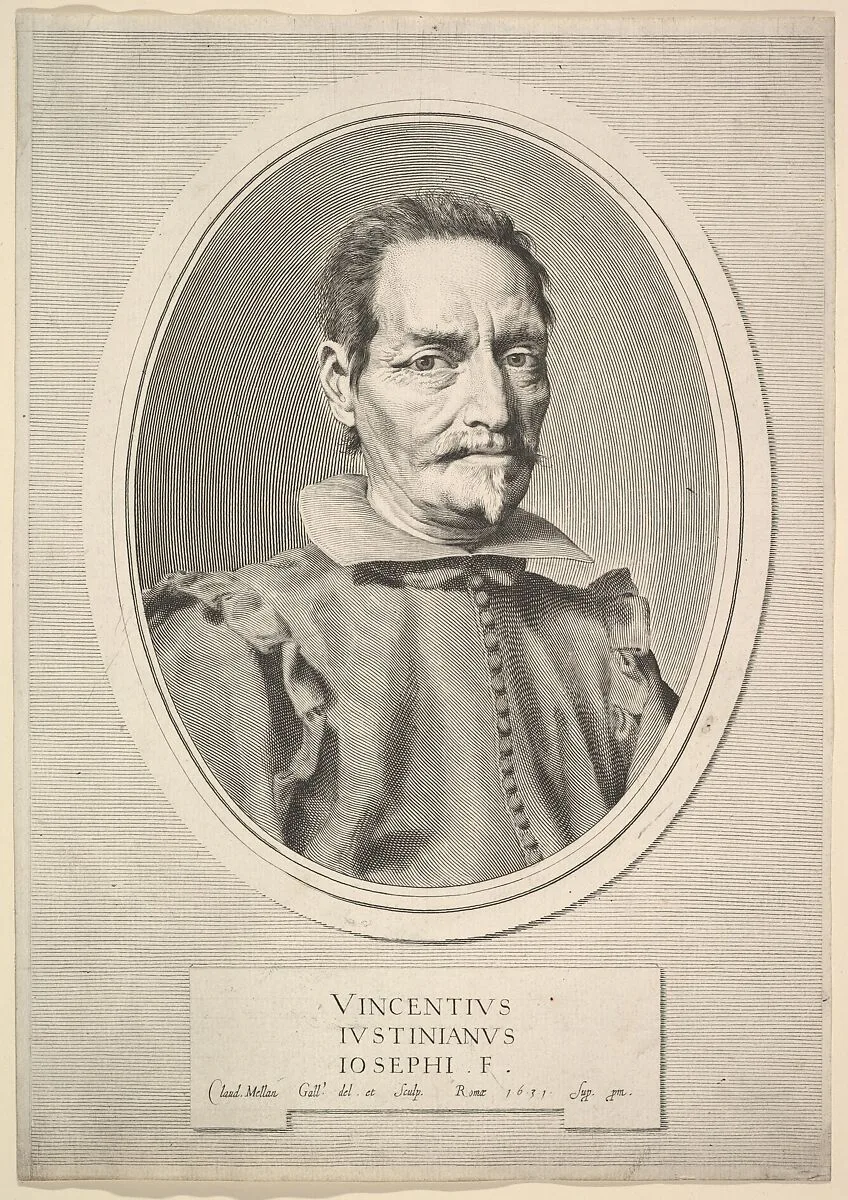 Portrait of Vicenzo Giustiniani — Claude Mellan|Vicenzo Giustiniani