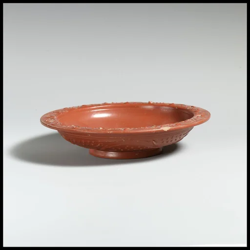 Terracotta bowl with barbotine decoration