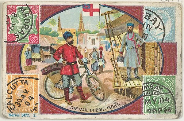 The Mail in the British Indies, from the Mail Carriers and Stamps series (T132), issued to promote Pulliam Cigars — Pulliam Cigars