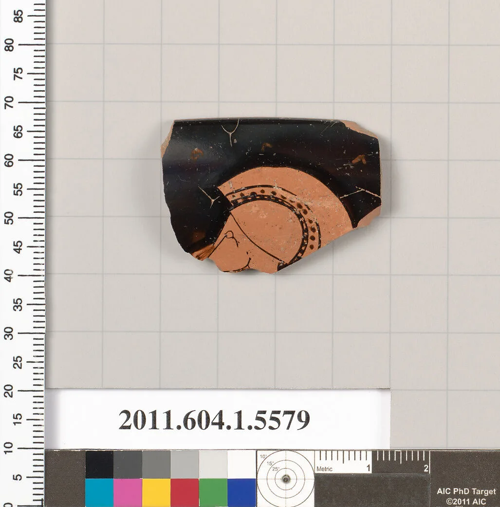 Terracotta rim fragment of a kylix (drinking cup) — Unknown